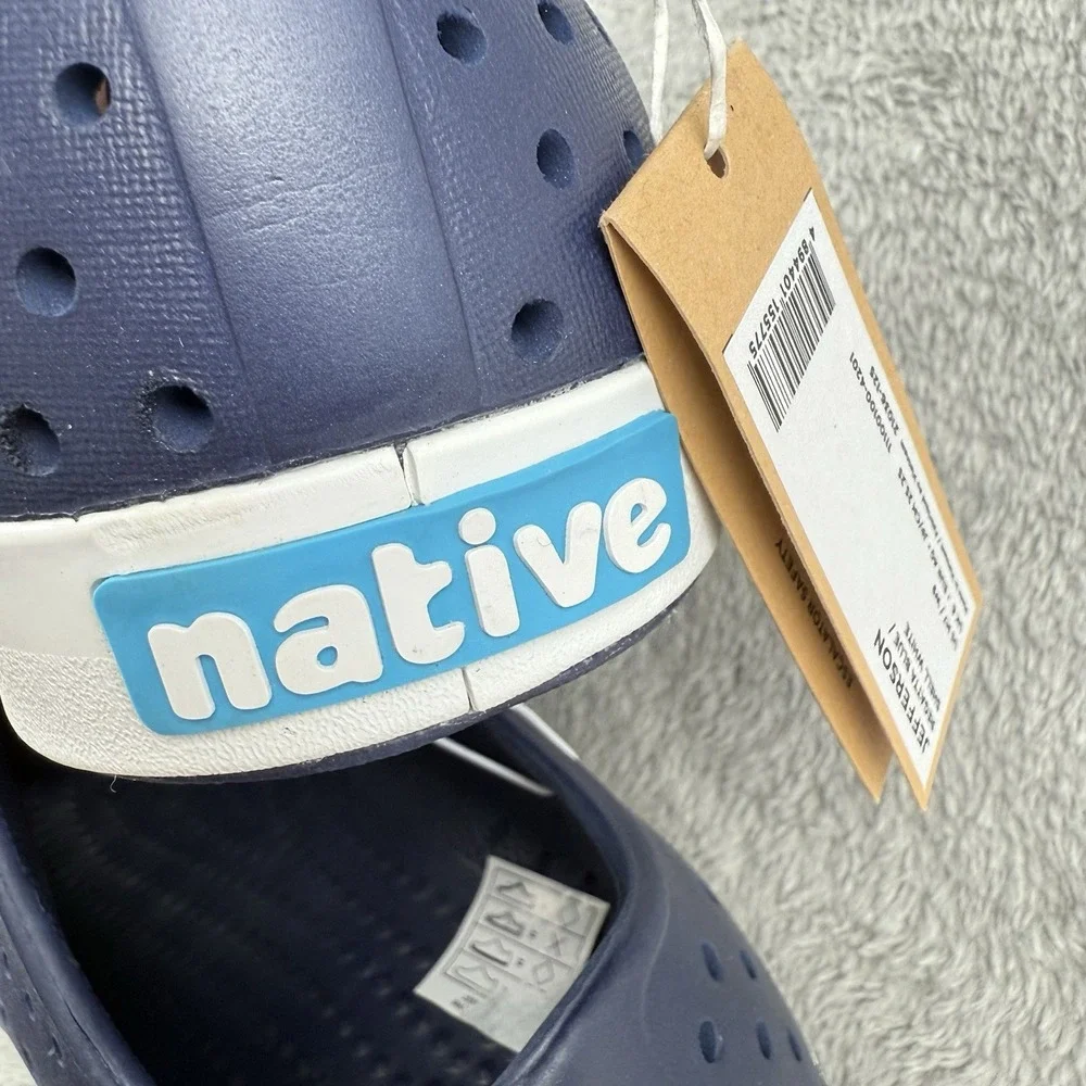 Native Jefferson Unisex Adult Slip On Shoes Womens 9/Mens 7 Navy Blue Casual NWT